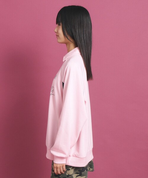 未使用級　2024　マークアンドロナ モックネック　ハーフジップ　ピンク 未使用級 2024 マークアンドロナ モックネック ハーフジップ ピンク