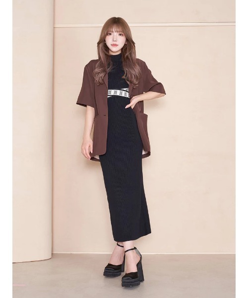 darich(ダーリッチ) ハイネックニットワンピース ブラウン Darich 「Darich」 ニットワンピース - ブラウン レディース