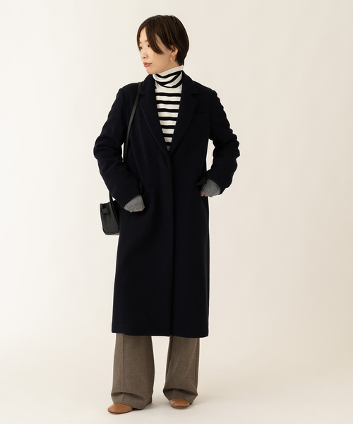 ジャーナルスタンダードレサージュ ネイビーロングコート ジャーナルスタンダード レサージュ JOURNAL STANDARD L'ESSAGE NALYA
