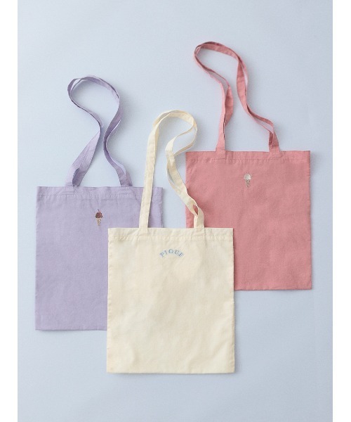 gelato pique トートバッグ ワンポイント刺繍トートバッグ