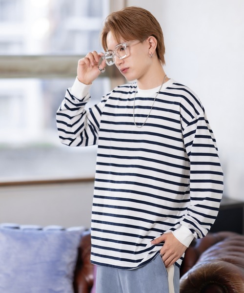 ナゴンスタンス twist sleeves 変形　Tシャツ　ロンT ボーダー SIDEWAY STANCE（サイドウェイスタンス） tシャツ 「SIDEWAY STANCE