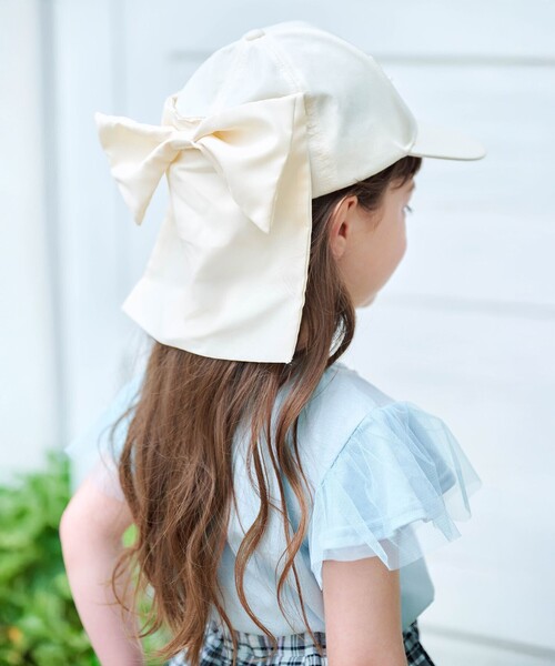 ANY（エニィ） キャップ 帽子 「日よけ付き」リボンキャップ キッズ