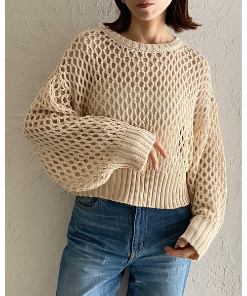 eimy istoire - シェリエ　sheller レディシルエット ニット トップス eimy istoire - sheller シェリエ レディシルエットニットの通販