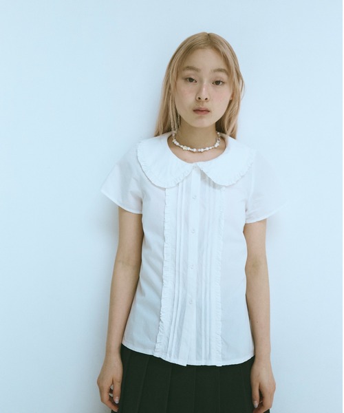 FEKETE ブラウス シャツ frill round collar blouse / フリル