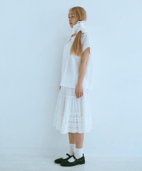 fekete フリルラウンドカラー ブラウス FEKETE ブラウス シャツ frill round collar blouse / フリル