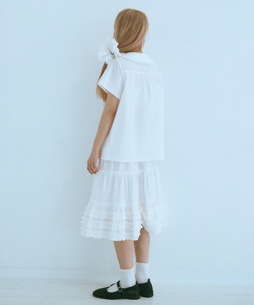 FEKETE ブラウス シャツ frill round collar blouse / フリル