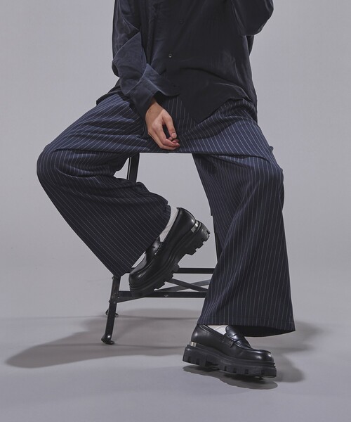 PUBLUX スラックス PUBLUX/パブリュクス タックワイドスラックス