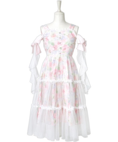 【美品】mellfy memory チュール ワンピース ロリータ mellfy memory（メルフィーメモリー） ワンピース Angel Playful tulle