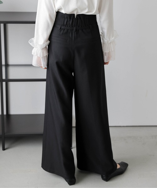 Lajour パンツ 日本製 ラップデザインパンツ レディース