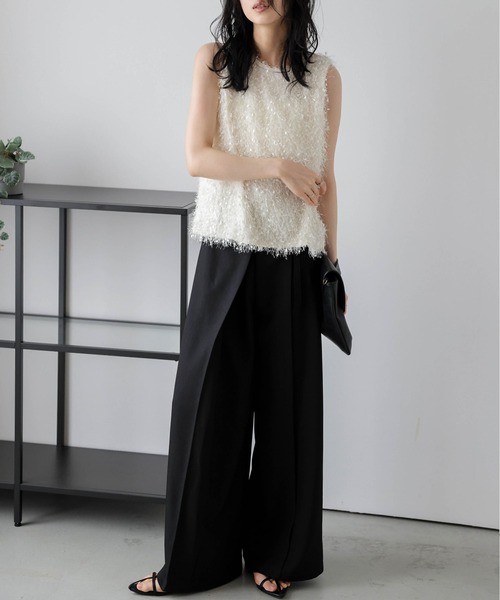 Lajour パンツ 日本製 ラップデザインパンツ レディース : ZOZOTOWN