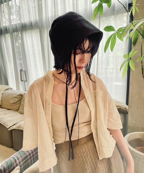 D：９点♡　フランス　アンティーク　ボネ　ボンネット　ハット帽子　リメイク素材に ORIENT MILLINERY 帽子 ハット BONNET「ボネ」 レディース