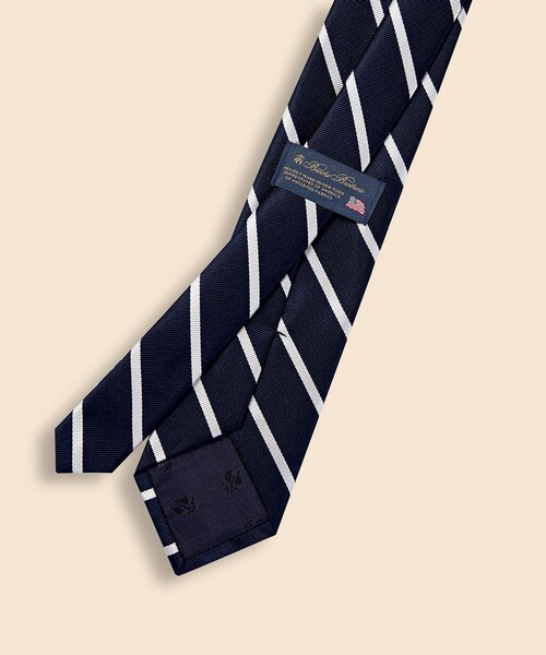 Brooks Brothers bb#1 バーガンディ ストライプ 米国製 C シルク BB#1ストライプ レップタイ Made in USA | Brooks