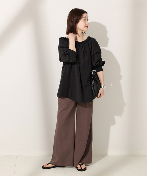 JOURNALSTANDARDL'ESSAGEギャザースリーブブラウス JOURNAL STANDARD L'ESSAGE｜ギャザースリーブブラウス