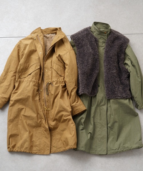 pual ce cin 「PUAL CE CIN」 モッズコート FREE カーキ レディース