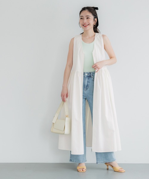 coca ジャンパースカート Vネックジップアップドレス : ZOZOTOWN