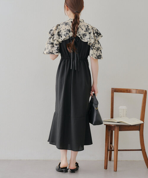ハンドメイド　キュートな春のお出かけワンピース♥️　No.1 ANOTHER BRANCH OLIVE des ワンピース 「一枚で春コーデ完成