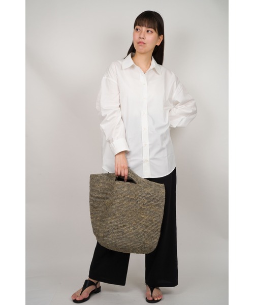 【値下げ】メイドインマダ　かごバッグ　グレー MADE IN MADA 「MADE MADA」 かごバッグ FREE グレー レディース