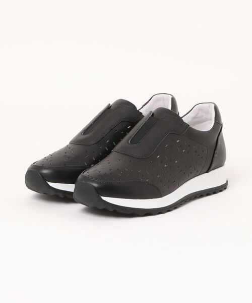 ALL BLACK スリッポン フロントゴムスリッポン レディース