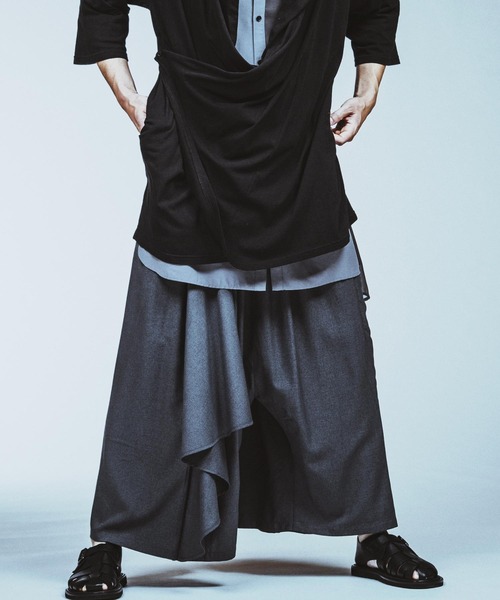 NO ID.（ノーアイディー） パンツ 「NO ID.」Gather Baggy Drape
