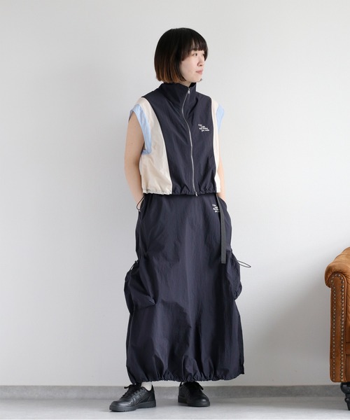 cepo（セポ） ベスト ジレ 「セットアップ対応」刺繍ロゴ 切り替え配色