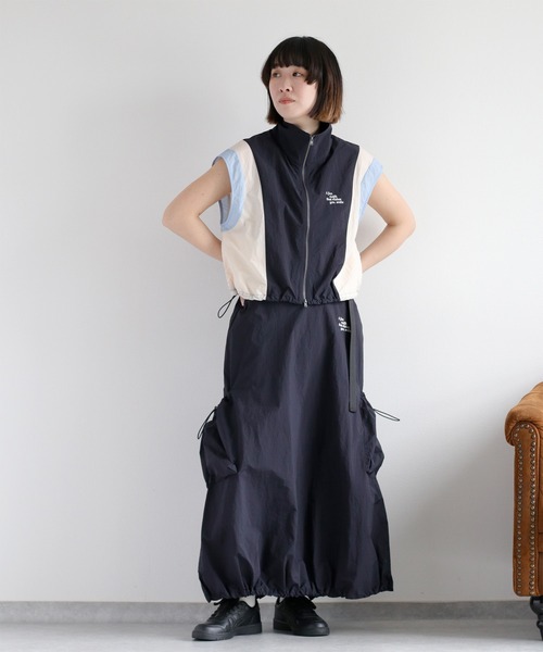 cepo（セポ） ベスト ジレ 「セットアップ対応」刺繍ロゴ 切り替え配色