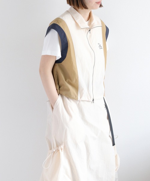 cepo（セポ） ベスト ジレ 「セットアップ対応」刺繍ロゴ 切り替え配色