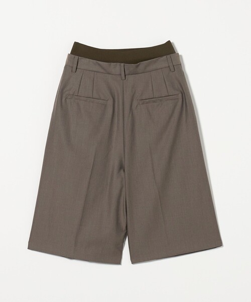 6 ROKU TUCK SHORT PANTS ショート　ハーフ　パンツ新品 6(ROKU) パンツ 「6(ROKU)」ギャバジン リブ ショートパンツ