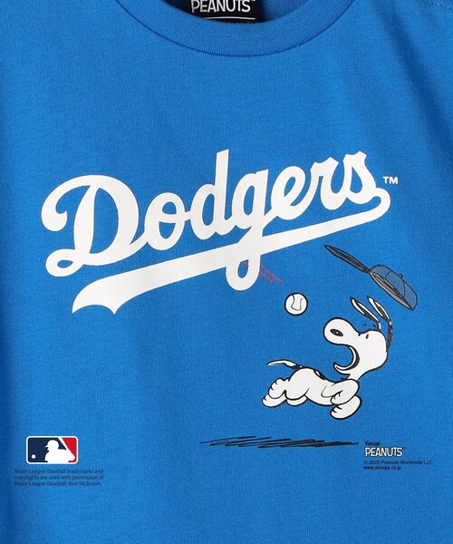 SHIPS×Dodgers PEANUTS Tシャツ キッズ 130〜140 MLB KIDS x PEANUTS オリジナル デザイン Tシャツ ドジャース
