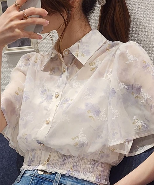 ソニアジョーンズフラメンコ花柄フレア袖トップス Sonia Johnes | フラメンコ衣装のソニア・ジョーンズ 公式