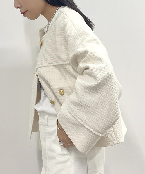 Loungedress（ラウンジドレス） ツイードジャケット FREE オフホワイト