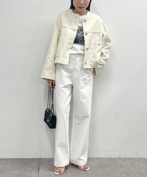 Loungedress（ラウンジドレス） ツイードジャケット FREE オフホワイト