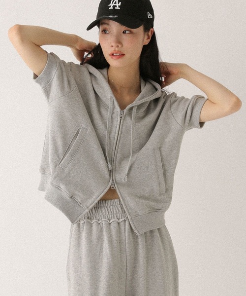 Heather パーカー ダブルZIPフーディ 497312 レディース