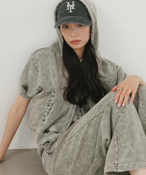 Heather パーカー ダブルZIPフーディ 497312 レディース