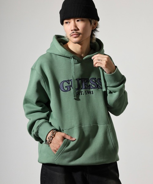 GUESS（ゲス） スマホショルダー パーカー GUESS UNI L/SLV HOODIES