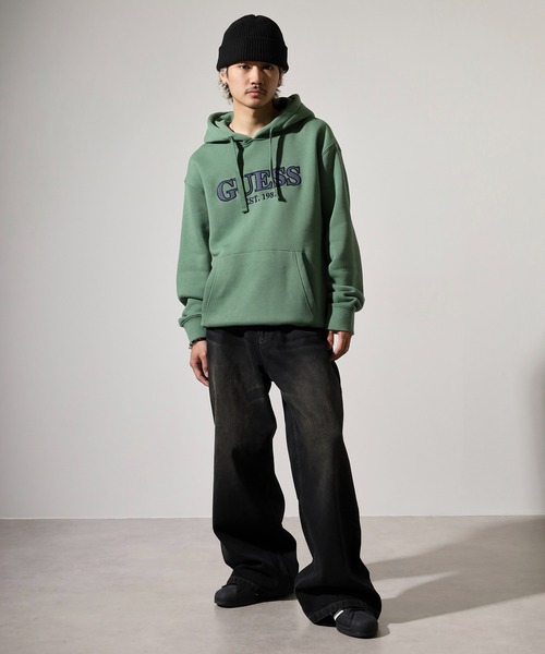 So Match フーディー L GUESS（ゲス） スマホショルダー パーカー GUESS UNI L/SLV HOODIES