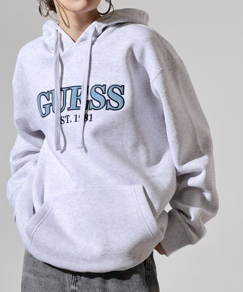 GUESS（ゲス） スマホショルダー パーカー GUESS UNI L/SLV HOODIES 