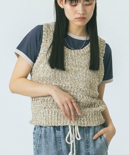 ニット セーター MULTI YARN KNIT TANK レディース