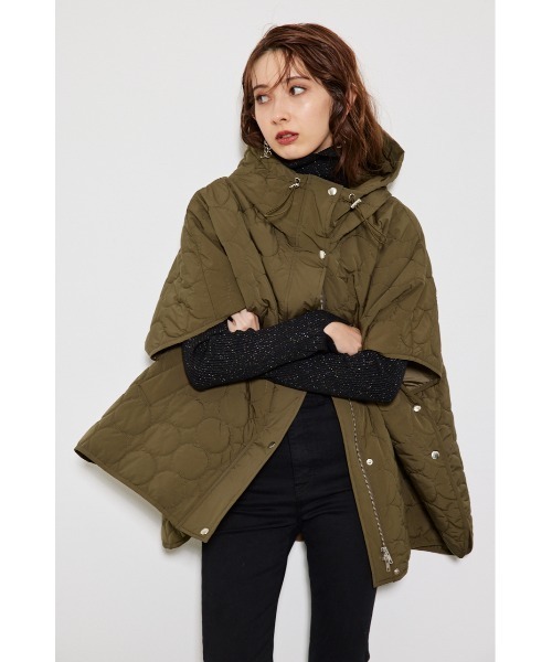 rienda　ポンチョコート ブラウンS rienda（リエンダ） ポンチョ ウールMIXフードポンチョコート 秋服 冬