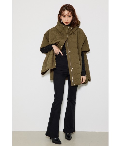 rienda（リエンダ） ポンチョコート FREE ブラック レディース