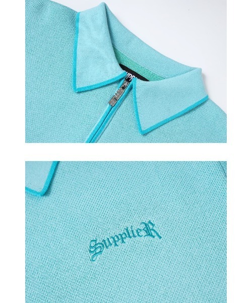 ♡出品 SUPPLIER tシャツ ニット｜FIRE PATTERN HALF ZIP KNIT
