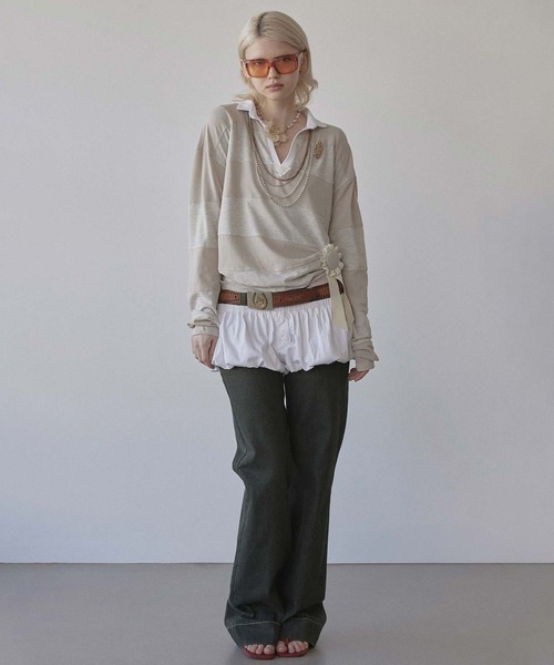 SCULPTOR（スカルプター） ポロシャツ ポロ Rugby Striped Polo Jersey