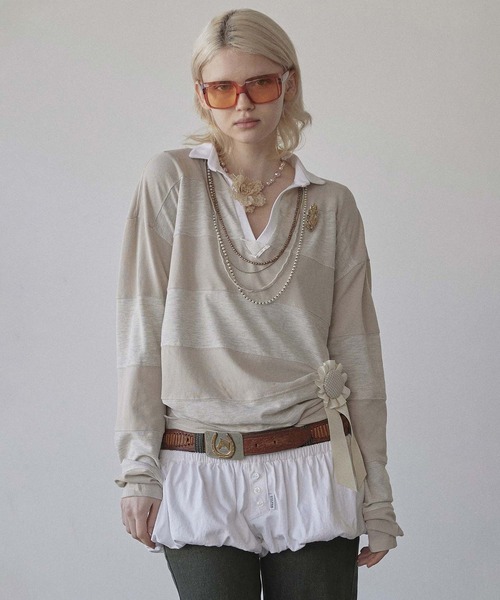 SCULPTOR（スカルプター） ポロシャツ ポロ Rugby Striped Polo Jersey