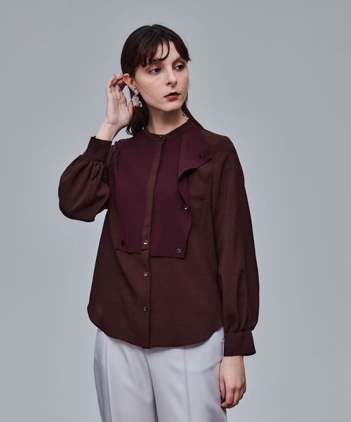 UNITED TOKYO◆長袖ブラウス/1/ポリエステル/GRY/509400009 ウィメンズ/トップス/シャツ/ブラウス(長袖)｜UNITED TOKYO