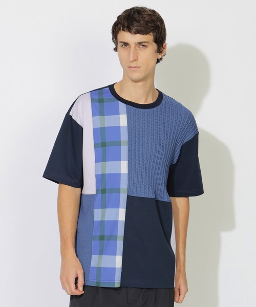 tシャツ ブロッキングニットコンビT レディース