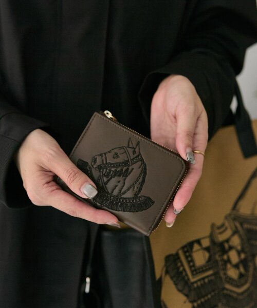 ear PAPILLONNER（イア パピヨネ） 財布 sampo×ear 本革ホース刺しゅう