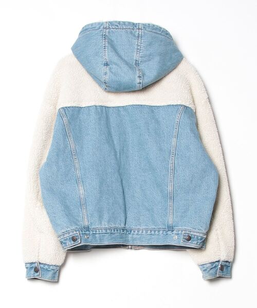 Levi's ライトブルーデニムジャケット Levi's ライトブルー プリーツ デニムジャケット L - メルカリ