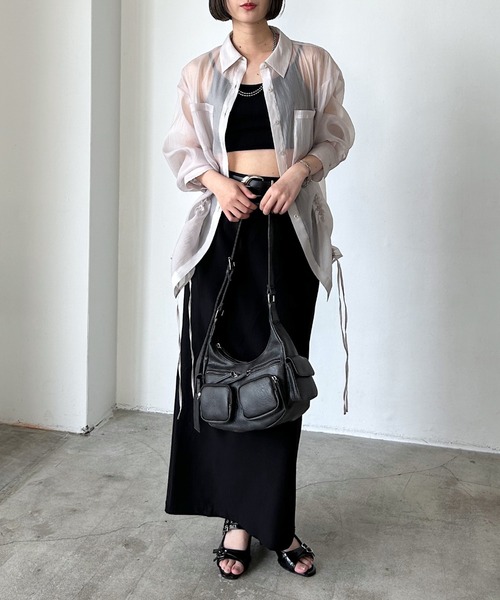 PAGEBOY（ページボーイ） ブラウス シャツ ドロストシャーリングシアー