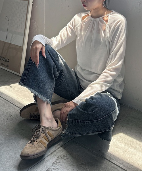 「feepur」 長(zhǎng)袖カットソー MEDIUM オフホワイト レディース