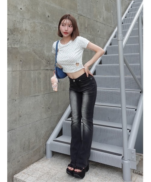 Darich（ダーリッチ） tシャツ ハートオープンフローラルTシャツ
