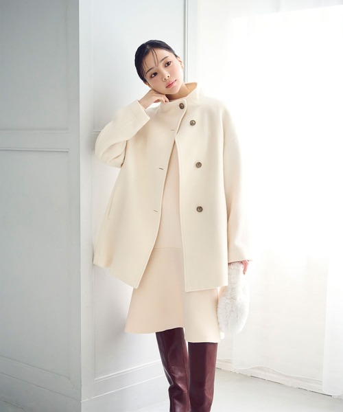 「NATURAL BEAUTY BASIC」 ピーコート SMALL ブラウン レディース_画像3